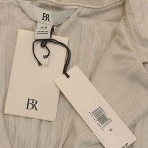 Banana Republic Ivory Striped Top